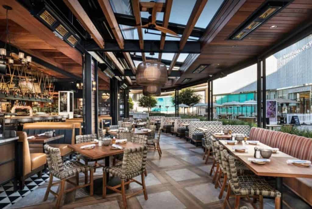 Ceiling mounted Solaira Heaters in King's Seafood San Jose CA