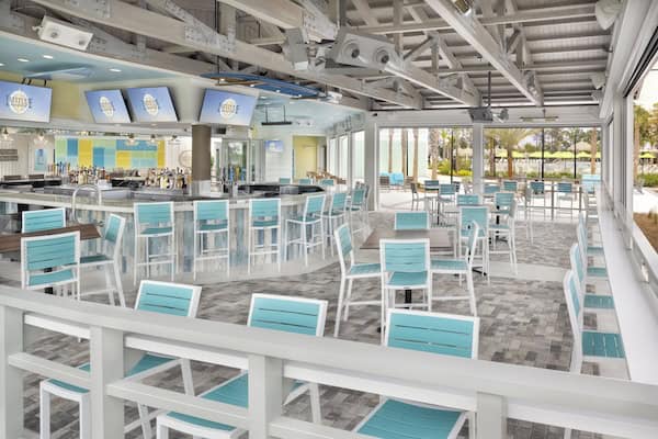 Latitude Margaritaville Overlook Bar with Solaira CosyXL heaters ceiling and wall mounted – Watersound, FL