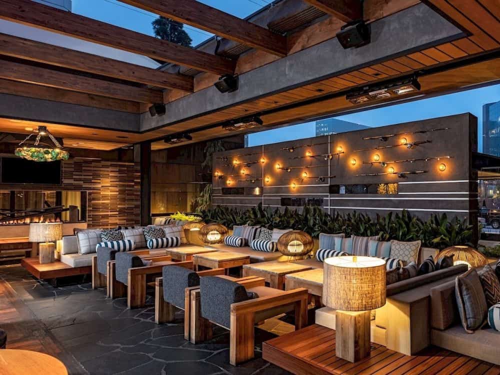 Water Grill Restaurant in Costa Mesa, CA with Solaira outdoor heaters installed