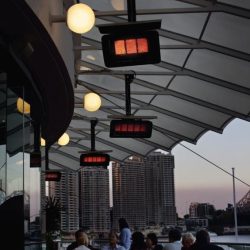 Bromic Tungsten gas heaters pole suspended