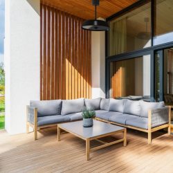 Solaira Radius Series Heater Ceiling mounted in this Residential covered porch